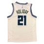 Men's Milwaukee Bucks Jrue Holiday #21 Nike White Cream Swingman Jersey - City Edition Men's Milwaukee Bucks Jrue Holiday #21 Nike White Cream Swingman Jersey - City Edition