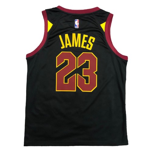 Men's Cleveland Cavaliers Lebron James #23 Jordan Black Swingman Jersey - Statement Edition Men's Cleveland Cavaliers Lebron James #23 Jordan Black Swingman Jersey - Statement Edition