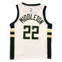 Men's Milwaukee Bucks Khris Middleton #22 Nike White 2020/21 Swingman Jersey - Association Edition Men's Milwaukee Bucks Khris Middleton #22 Nike White 2020/21 Swingman Jersey - Association Edition