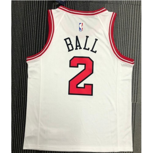 Men's Chicago Bulls Lonzo Ball #2 Nike White Swingman Jersey - Association Edition Men's Chicago Bulls Lonzo Ball #2 Nike White Swingman Jersey - Association Edition