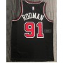 Men's Chicago Bulls Dennis Rodman #91 Nike Black Swingman Jersey - Statement Edition Men's Chicago Bulls Dennis Rodman #91 Nike Black Swingman Jersey - Statement Edition