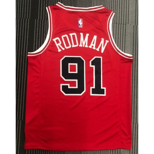 Men's Chicago Bulls Dennis Rodman #91 Nike Red Swingman Jersey - Icon Edition Men's Chicago Bulls Dennis Rodman #91 Nike Red Swingman Jersey - Icon Edition
