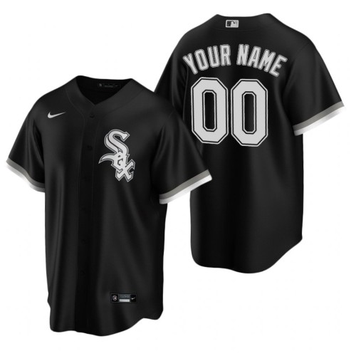 Men's Chicago White Sox Nike Black 2020 Custom Jersey Men's Chicago White Sox Nike Black 2020 Custom Jersey