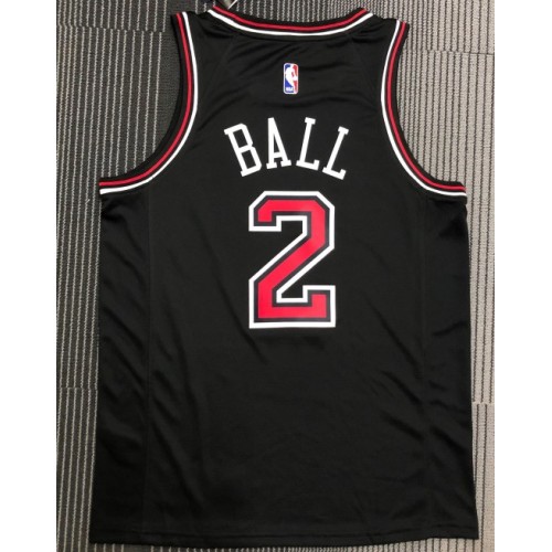 Men's Chicago Bulls Lonzo Ball #2 Nike Black Swingman Jersey - Statement Edition Men's Chicago Bulls Lonzo Ball #2 Nike Black Swingman Jersey - Statement Edition