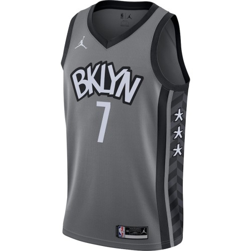 Men's Brooklyn Nets Kevin Durant #7 Jordan Gray 2020/21 Swingman Jersey - Statement Edition Men's Brooklyn Nets Kevin Durant #7 Jordan Gray 2020/21 Swingman Jersey - Statement Edition