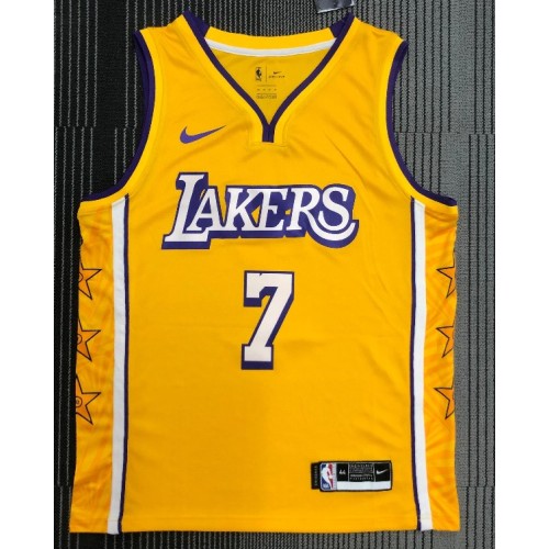 Men's Los Angeles Lakers Carmelo Anthony #7 Nike Yellow Swingman NBA Jersey - City Edition Men's Los Angeles Lakers Carmelo Anthony #7 Nike Yellow Swingman NBA Jersey - City Edition