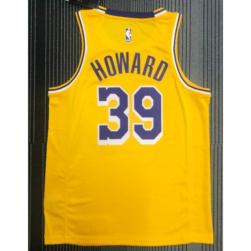 Men's Los Angeles Lakers Dwight Howard #39 Gold Swingman NBA Jersey - Icon Edition Men's Los Angeles Lakers Dwight Howard #39 Gold Swingman NBA Jersey - Icon Edition