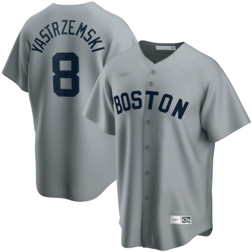Men's Boston Red Sox Carl Yastrzemski #8 Nike Gray Road Cooperstown Collection Player Jersey Men's Boston Red Sox Carl Yastrzemski #8 Nike Gray Road Cooperstown Collection Player Jersey