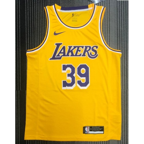 Men's Los Angeles Lakers Dwight Howard #39 Gold Swingman NBA Jersey - Icon Edition Men's Los Angeles Lakers Dwight Howard #39 Gold Swingman NBA Jersey - Icon Edition