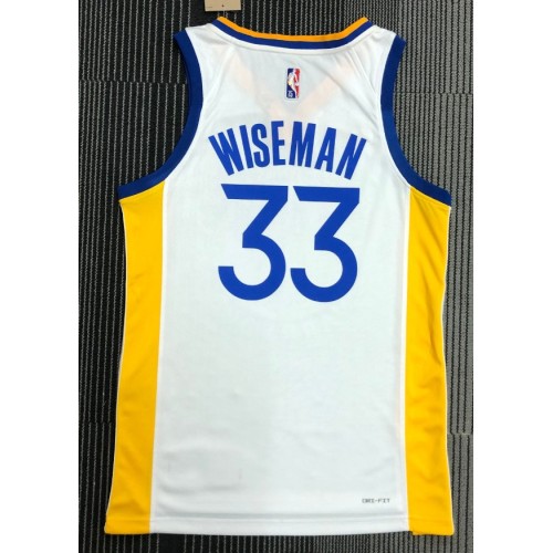 Men's Golden State Warriors James Wiseman #33 Nike White 2021/22 Swingman Jersey - Association Edition Men's Golden State Warriors James Wiseman #33 Nike White 2021/22 Swingman Jersey - Association Edition
