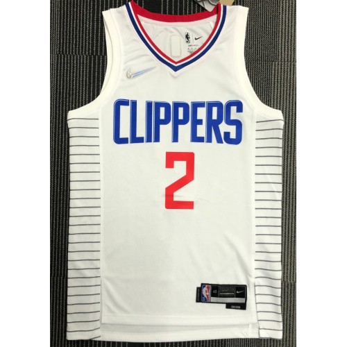 Men's Los Angeles Clippers Leonard #2 Nike White Swingman NBA Jersey - Association Edition Men's Los Angeles Clippers Leonard #2 Nike White Swingman NBA Jersey - Association Edition