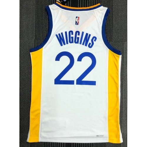 Men's Golden State Warriors Andrew Wiggins #22 Nike White 2021/22 Swingman Jersey - Association Edition Men's Golden State Warriors Andrew Wiggins #22 Nike White 2021/22 Swingman Jersey - Association Edition