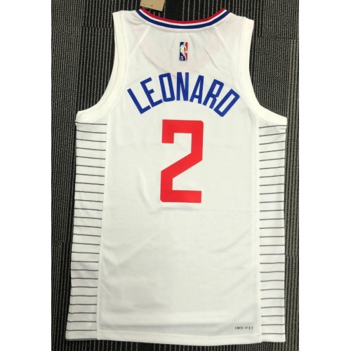 Men's Los Angeles Clippers Leonard #2 Nike White Swingman NBA Jersey - Association Edition Men's Los Angeles Clippers Leonard #2 Nike White Swingman NBA Jersey - Association Edition