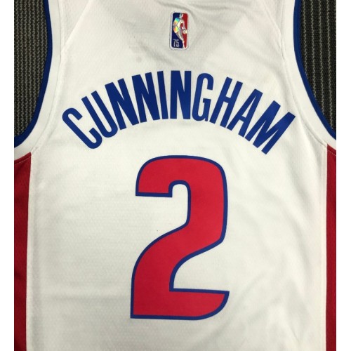 Men's Detroit Pistons Cade Cunningham #2 Nike White 2021/22 Swingman NBA Jersey - Icon Edition Men's Detroit Pistons Cade Cunningham #2 Nike White 2021/22 Swingman NBA Jersey - Icon Edition