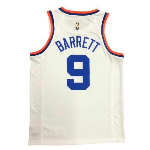 Men's New York Knicks RJ Barrett #9 White 2021/22 Swingman Jersey - Classic Edition Men's New York Knicks RJ Barrett #9 White 2021/22 Swingman Jersey - Classic Edition