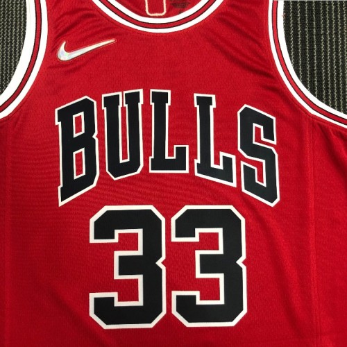 Men's Chicago Bulls Scottie Pippen #33 Nike Red 2021 Swingman NBA Jersey - Icon Edition Men's Chicago Bulls Scottie Pippen #33 Nike Red 2021 Swingman NBA Jersey - Icon Edition