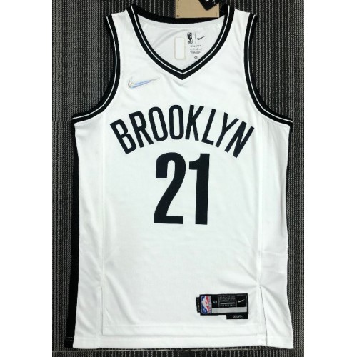 Men's Brooklyn Nets LaMarcus Aldridge #21 Nike White 2021 Swingman NBA Jersey - Icon Edition Men's Brooklyn Nets LaMarcus Aldridge #21 Nike White 2021 Swingman NBA Jersey - Icon Edition