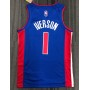 Men's Detroit Pistons Allen Iverson #1 Nike Blue 2021/22 Swingman NBA Jersey - Icon Edition Men's Detroit Pistons Allen Iverson #1 Nike Blue 2021/22 Swingman NBA Jersey - Icon Edition