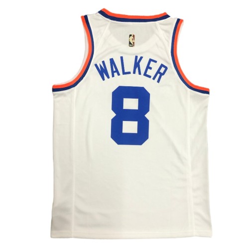 Men's New York Knicks Kemba Walker #8 White 2021/22 Swingman Jersey - Classic Edition Men's New York Knicks Kemba Walker #8 White 2021/22 Swingman Jersey - Classic Edition