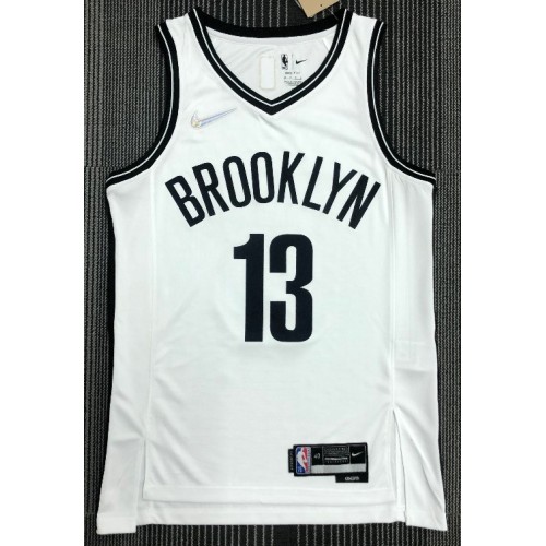 Men's Brooklyn Nets James Harden #13 Nike White 2021 Swingman NBA Jersey - Icon Edition Men's Brooklyn Nets James Harden #13 Nike White 2021 Swingman NBA Jersey - Icon Edition