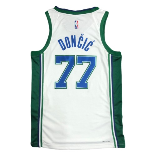 Men's Dallas Mavericks Luka Doncic #77 White 2021/22 Swingman Jersey - City Edition Men's Dallas Mavericks Luka Doncic #77 White 2021/22 Swingman Jersey - City Edition