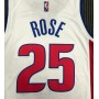Men's Detroit Pistons Derrick Rose #25 Nike White 2021/22 Swingman NBA Jersey - Icon Edition Men's Detroit Pistons Derrick Rose #25 Nike White 2021/22 Swingman NBA Jersey - Icon Edition