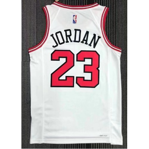 Men's Chicago Bulls Michael Jordan #23 Nike White 2021/22 Swingman NBA Jersey - Icon Edition Men's Chicago Bulls Michael Jordan #23 Nike White 2021/22 Swingman NBA Jersey - Icon Edition