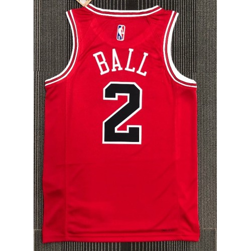 Men's Chicago Bulls Lonzo Ball #2 Nike Red 2021 Swingman NBA Jersey - Icon Edition Men's Chicago Bulls Lonzo Ball #2 Nike Red 2021 Swingman NBA Jersey - Icon Edition