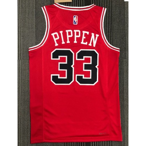 Men's Chicago Bulls Scottie Pippen #33 Nike Red 2021 Swingman NBA Jersey - Icon Edition Men's Chicago Bulls Scottie Pippen #33 Nike Red 2021 Swingman NBA Jersey - Icon Edition
