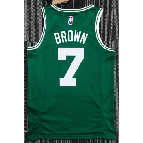Men's Boston Celtics Jaylen Brown #7 Green 2021/22 Diamond Swingman Jersey - Icon Edition Men's Boston Celtics Jaylen Brown #7 Green 2021/22 Diamond Swingman Jersey - Icon Edition