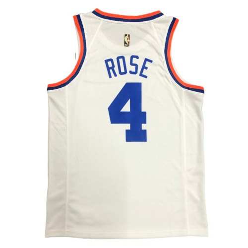 Men's New York Knicks Derrick Rose #4 White 2021/22 Swingman Jersey - Classic Edition Men's New York Knicks Derrick Rose #4 White 2021/22 Swingman Jersey - Classic Edition