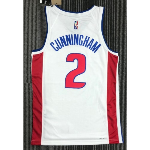Men's Detroit Pistons Cade Cunningham #2 Nike White 2021/22 Swingman NBA Jersey - Icon Edition Men's Detroit Pistons Cade Cunningham #2 Nike White 2021/22 Swingman NBA Jersey - Icon Edition