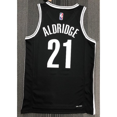 Men's Brooklyn Nets LaMarcus Aldridge #21 Nike Black 2021 Swingman NBA Jersey - Icon Edition Men's Brooklyn Nets LaMarcus Aldridge #21 Nike Black 2021 Swingman NBA Jersey - Icon Edition