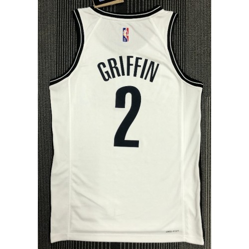 Men's Brooklyn Nets Blake Griffin #2 Nike White 2021 Swingman NBA Jersey - Icon Edition Men's Brooklyn Nets Blake Griffin #2 Nike White 2021 Swingman NBA Jersey - Icon Edition