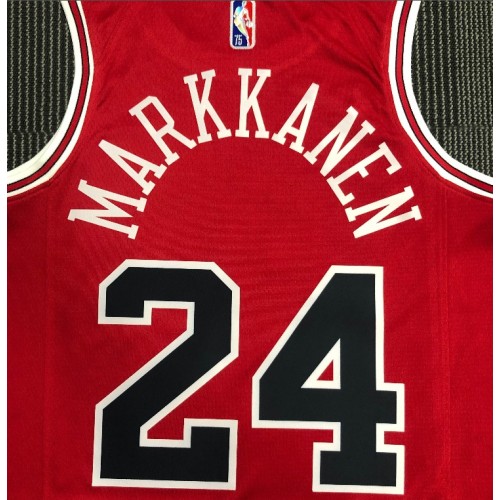 Men's Chicago Bulls Lauri Markkanen #24 Nike Red 2021 Swingman NBA Jersey - Icon Edition Men's Chicago Bulls Lauri Markkanen #24 Nike Red 2021 Swingman NBA Jersey - Icon Edition