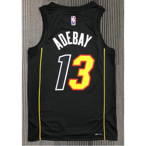 Men's Miami Heat Bam Adebayo #13 Nike Black 2021/22 Swingman Jersey - City Edition Men's Miami Heat Bam Adebayo #13 Nike Black 2021/22 Swingman Jersey - City Edition