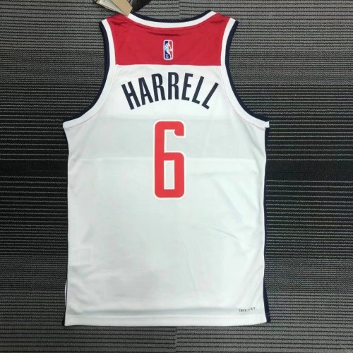 Men's Washington Wizards Harrell #6 Nike White 21/22 Swingman NBA Jersey - Association Edition Men's Washington Wizards Harrell #6 Nike White 21/22 Swingman NBA Jersey - Association Edition