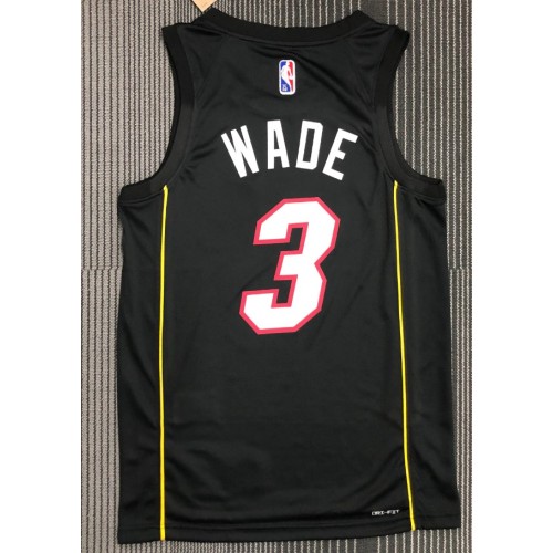 Men's Miami Heat Dwyane Wade #3 Nike Black 2021/22 Swingman Jersey - City Edition Men's Miami Heat Dwyane Wade #3 Nike Black 2021/22 Swingman Jersey - City Edition