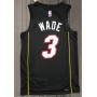 Men's Miami Heat Dwyane Wade #3 Nike Black 2021/22 Swingman Jersey - City Edition Men's Miami Heat Dwyane Wade #3 Nike Black 2021/22 Swingman Jersey - City Edition
