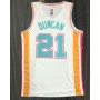 Men's San Antonio Spurs Tim Duncan #21 Nike White 2021/22 Swingman Jersey - City Edition Men's San Antonio Spurs Tim Duncan #21 Nike White 2021/22 Swingman Jersey - City Edition