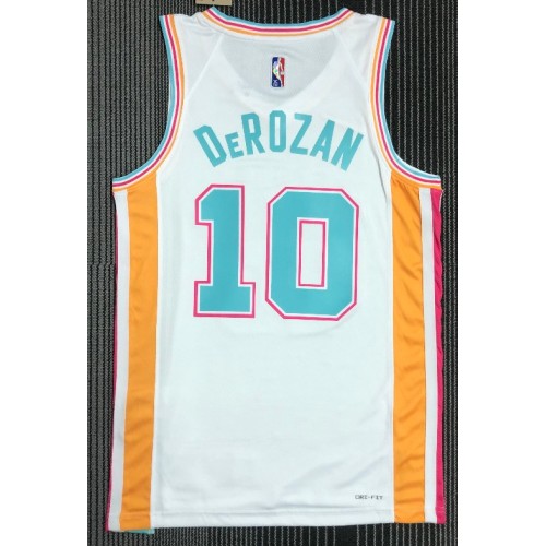Men's San Antonio Spurs DeMar DeRozan #10 Nike White 2021/22 Swingman Jersey - City Edition