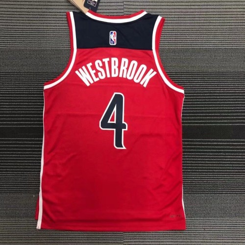 Men's Washington Wizards Russell Westbrook #4 Nike Red 2021/22 Swingman NBA Jersey - Icon Edition Men's Washington Wizards Russell Westbrook #4 Nike Red 2021/22 Swingman NBA Jersey - Icon Edition