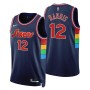 Men's Philadelphia 76ers Tobias Harris #12 Nike Navy 2021/22 Swingman NBA Jersey - City Edition Men's Philadelphia 76ers Tobias Harris #12 Nike Navy 2021/22 Swingman NBA Jersey - City Edition