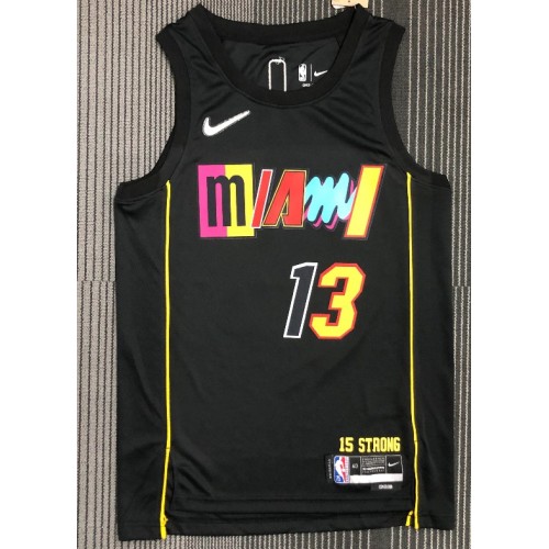 Men's Miami Heat Bam Adebayo #13 Nike Black 2021/22 Swingman Jersey - City Edition Men's Miami Heat Bam Adebayo #13 Nike Black 2021/22 Swingman Jersey - City Edition