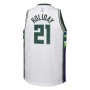 Men's Milwaukee Bucks Jrue Holiday #21 Nike White 2021/22 Swingman NBA Jersey - City Edition Men's Milwaukee Bucks Jrue Holiday #21 Nike White 2021/22 Swingman NBA Jersey - City Edition