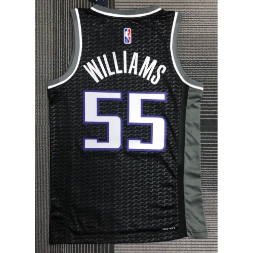 Men's Sacramento Kings Jason Williams #55 Jordan Black 2021/22 Swingman NBA Jersey - City Edition Men's Sacramento Kings Jason Williams #55 Jordan Black 2021/22 Swingman NBA Jersey - City Edition