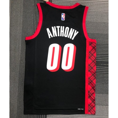 Men's Portland Trail Blazers Carmelo Anthony #00 Nike Black 2021/22 Swingman NBA Jersey-City Edition Men's Portland Trail Blazers Carmelo Anthony #00 Nike Black 2021/22 Swingman NBA Jersey-City Edition