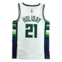 Men's Milwaukee Bucks Jrue Holiday #21 Nike White 2021/22 Swingman NBA Jersey - City Edition Men's Milwaukee Bucks Jrue Holiday #21 Nike White 2021/22 Swingman NBA Jersey - City Edition