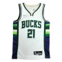 Men's Milwaukee Bucks Jrue Holiday #21 Nike White 2021/22 Swingman NBA Jersey - City Edition Men's Milwaukee Bucks Jrue Holiday #21 Nike White 2021/22 Swingman NBA Jersey - City Edition