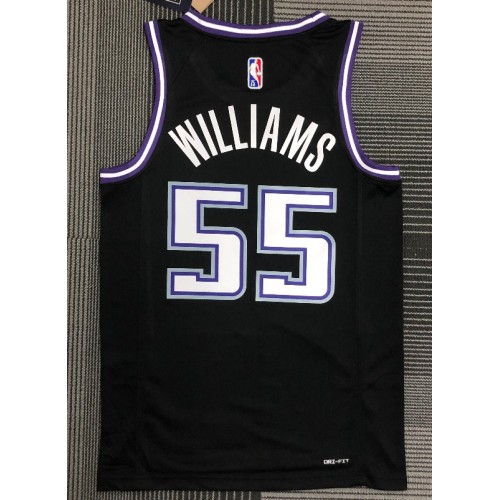 Men's Sacramento Kings Jason Williams #55 Nike Black 2021/22 Swingman NBA Jersey - City Edition Men's Sacramento Kings Jason Williams #55 Nike Black 2021/22 Swingman NBA Jersey - City Edition